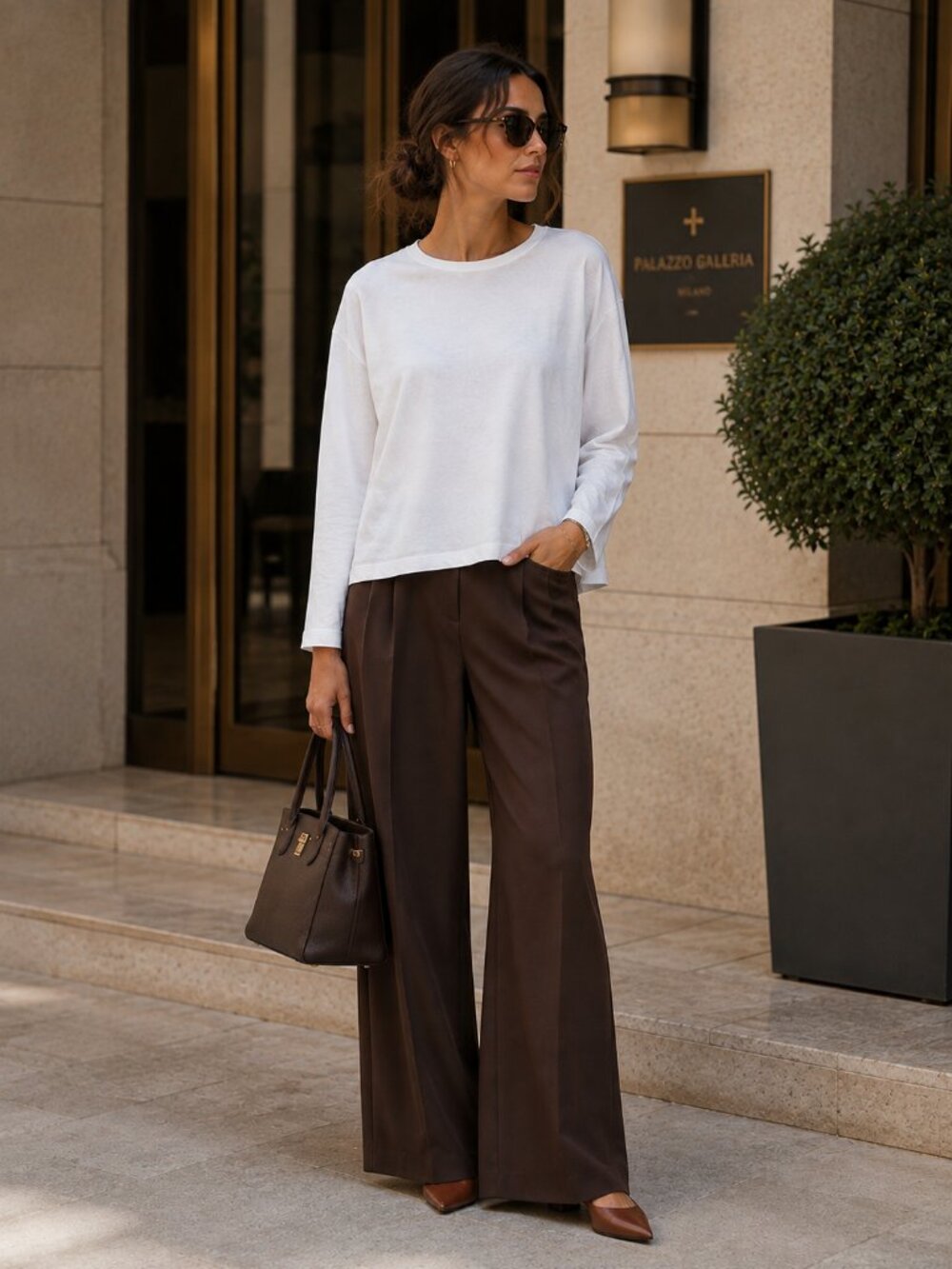 Vince White Tencel Linen Raw Edge Long Sleeve Top M - Picture 5 of 16